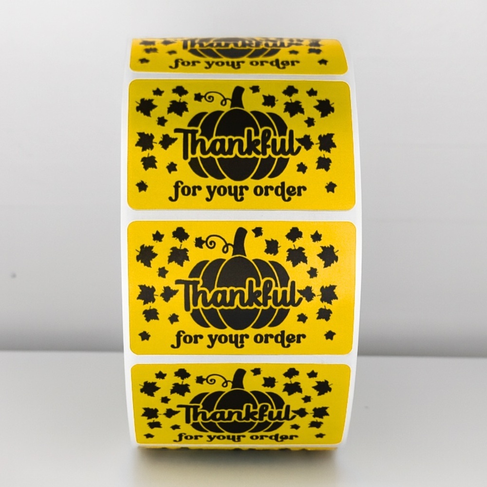 Thankful for Your Order Stickers Fall Pumpkin Packaging Labels | Autumn stickers - Picture 10 of 11